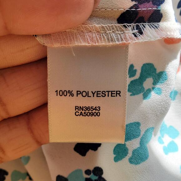 Van Heusen Colorful Animal Print Sheer Lightweight Pullover Top Size L - Picture 5 of 7